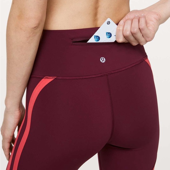 Lululemon Athletica Zip The Line Crop Red Capri 23” size 6 - Picture 3 of 11